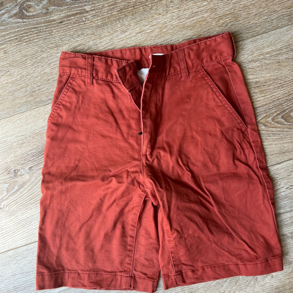 Kids Flat Front Khaki Shorts Slim